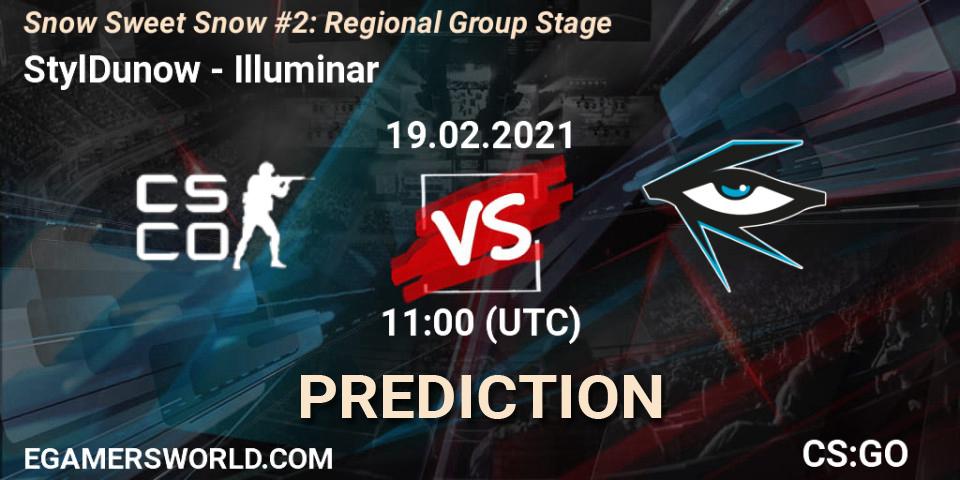 StylDunow vs Illuminar: Betting TIp, Match Prediction. 19.02.2021 at 11:30. Counter-Strike (CS2), Snow Sweet Snow #2: Regional Group Stage