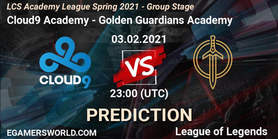 Cloud9 Academy vs Golden Guardians Academy: Betting TIp, Match Prediction. 03.02.21. LoL, LCS Academy League Spring 2021 - Group Stage