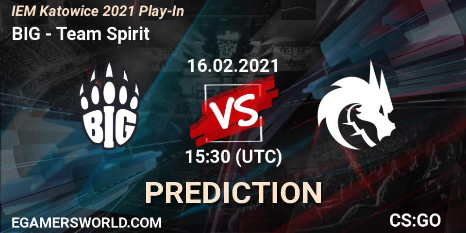 BIG vs Team Spirit: Betting TIp, Match Prediction. 16.02.21. CS2 (CS:GO), IEM Katowice 2021 Play-In