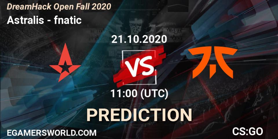 Astralis vs fnatic: Betting TIp, Match Prediction. 21.10.20. CS2 (CS:GO), DreamHack Open Fall 2020