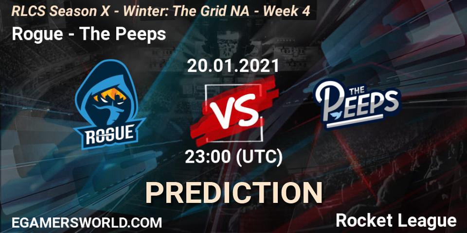 Rogue vs The Peeps: Betting TIp, Match Prediction. 20.01.21. Rocket League, RLCS Season X - Winter: The Grid NA - Week 4