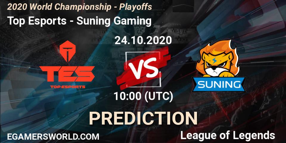 Top Esports vs Suning Gaming: Betting TIp, Match Prediction. 25.10.20. LoL, 2020 World Championship - Playoffs