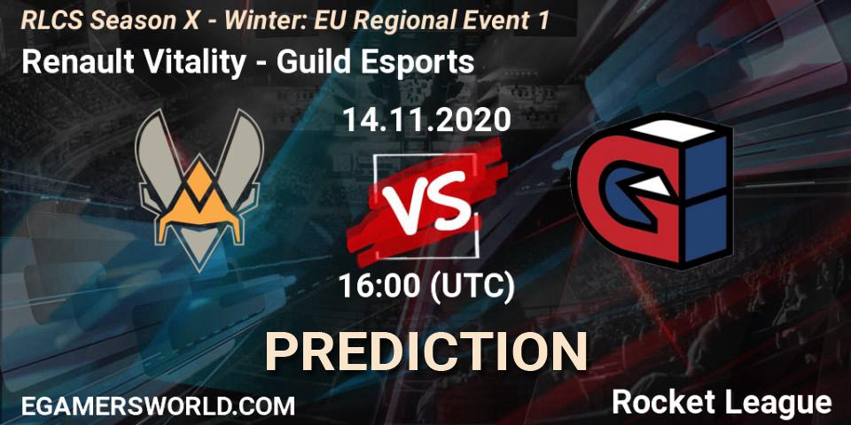Renault Vitality vs Guild Esports: Betting TIp, Match Prediction. 14.11.20. Rocket League, RLCS Season X - Winter: EU Regional Event 1
