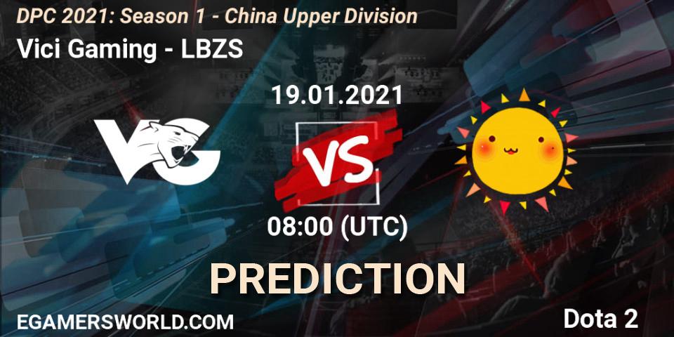 Vici Gaming vs LBZS: Betting TIp, Match Prediction. 19.01.2021 at 08:31. Dota 2, DPC 2021: Season 1 - China Upper Division