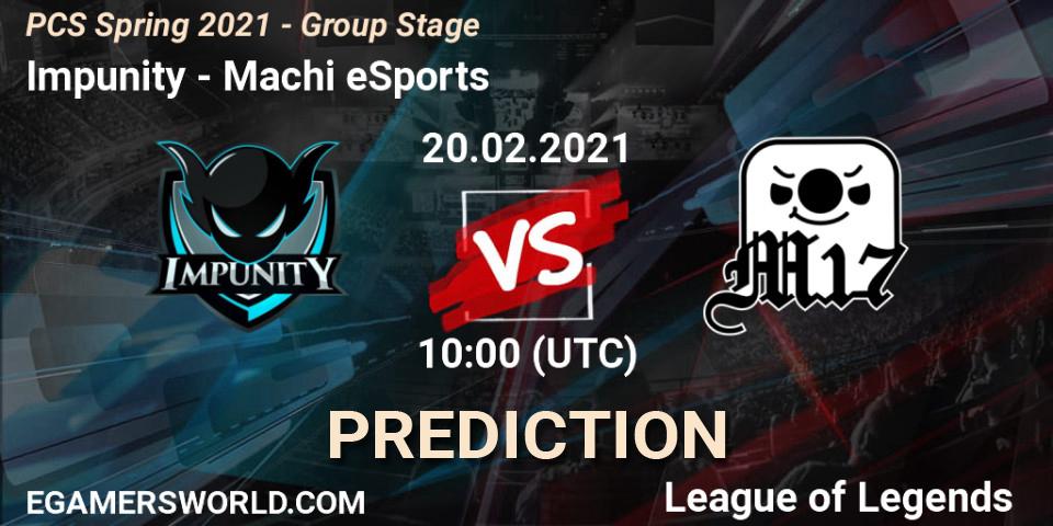 Impunity vs Machi eSports: Betting TIp, Match Prediction. 20.02.21. LoL, PCS Spring 2021 - Group Stage
