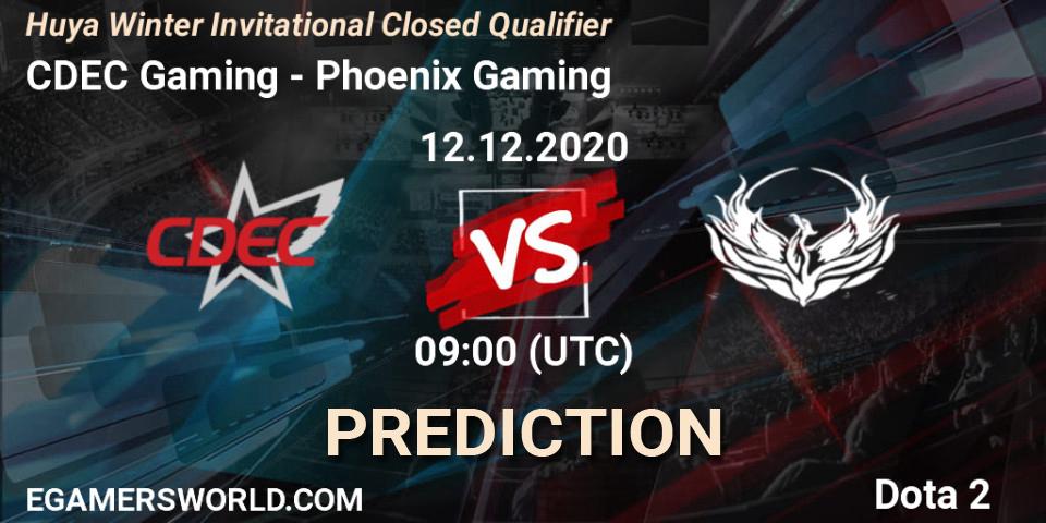 CDEC Gaming vs Phoenix Gaming: Betting TIp, Match Prediction. 12.12.2020 at 06:05. Dota 2, Huya Winter Invitational Closed Qualifier