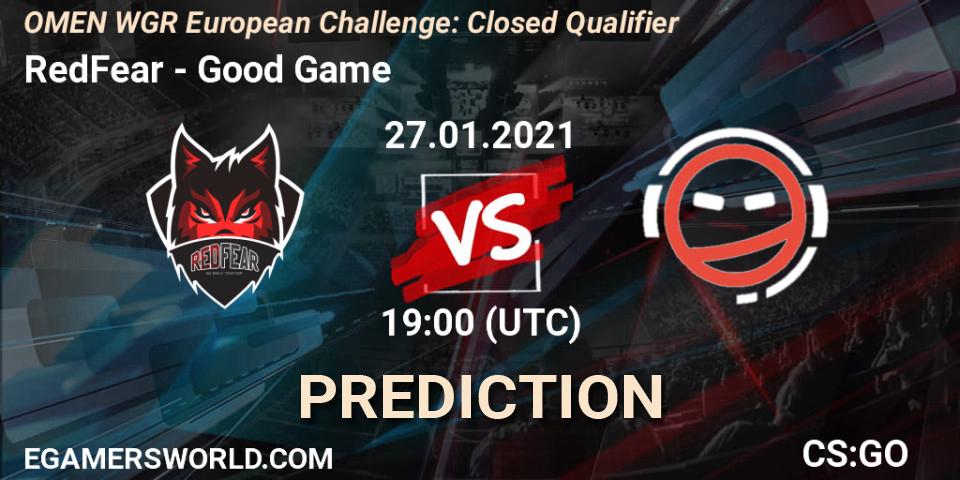 RedFear vs Good Game: Betting TIp, Match Prediction. 27.01.21. CS2 (CS:GO), OMEN WGR European Challenge: Closed Qualifier