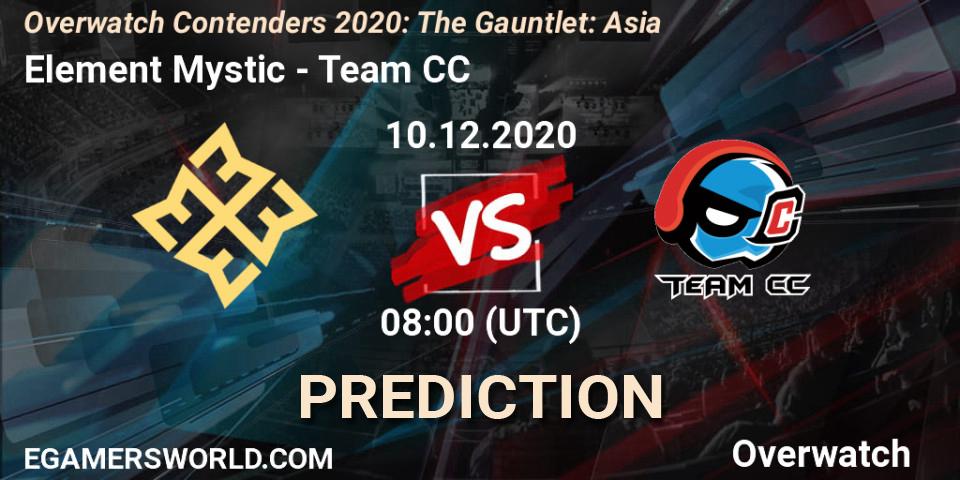 Element Mystic vs Team CC: Betting TIp, Match Prediction. 10.12.20. Overwatch, Overwatch Contenders 2020: The Gauntlet: Asia