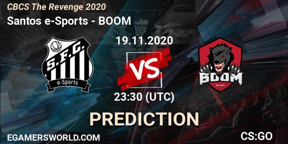 Santos e-Sports vs BOOM: Betting TIp, Match Prediction. 19.11.20. CS2 (CS:GO), CBCS The Revenge 2020