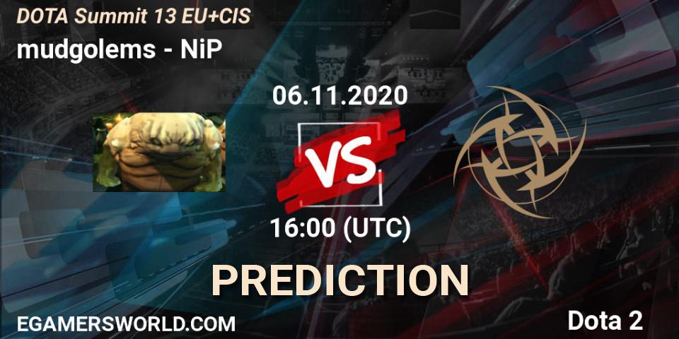 mudgolems vs NiP: Betting TIp, Match Prediction. 06.11.2020 at 16:00. Dota 2, DOTA Summit 13: EU & CIS