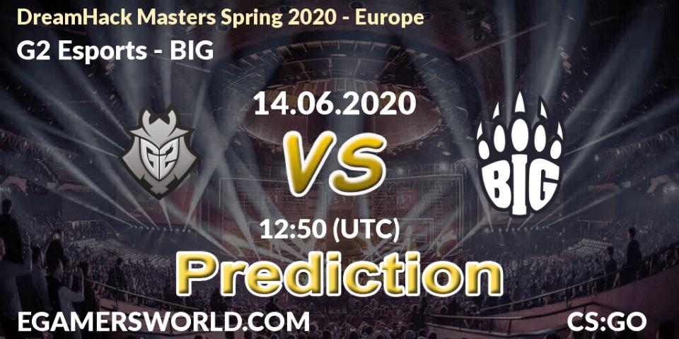 G2 Esports vs BIG: Betting TIp, Match Prediction. 14.06.20. CS2 (CS:GO), DreamHack Masters Spring 2020 - Europe