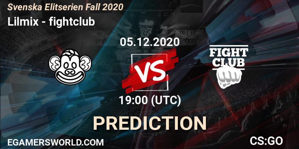 Lilmix vs fightclub: Betting TIp, Match Prediction. 05.12.20. CS2 (CS:GO), Svenska Elitserien Fall 2020
