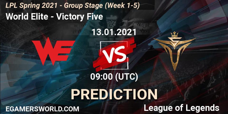 World Elite vs Victory Five: Betting TIp, Match Prediction. 13.01.21. LoL, LPL Spring 2021 - Group Stage (Week 1-5)