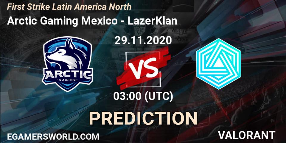 Arctic Gaming Mexico vs LazerKlan: Betting TIp, Match Prediction. 29.11.2020 at 03:00. VALORANT, First Strike Latin America North