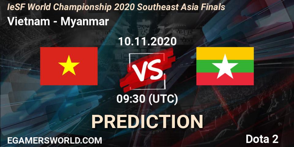 Vietnam vs Myanmar: Betting TIp, Match Prediction. 10.11.20. Dota 2, IeSF World Championship 2020 Southeast Asia Finals