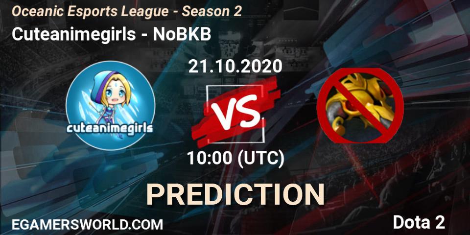 Cuteanimegirls vs NoBKB: Betting TIp, Match Prediction. 21.10.2020 at 10:13. Dota 2, Oceanic Esports League - Season 2