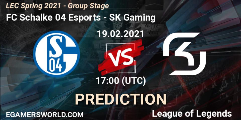 FC Schalke 04 Esports vs SK Gaming: Betting TIp, Match Prediction. 19.02.21. LoL, LEC Spring 2021 - Group Stage
