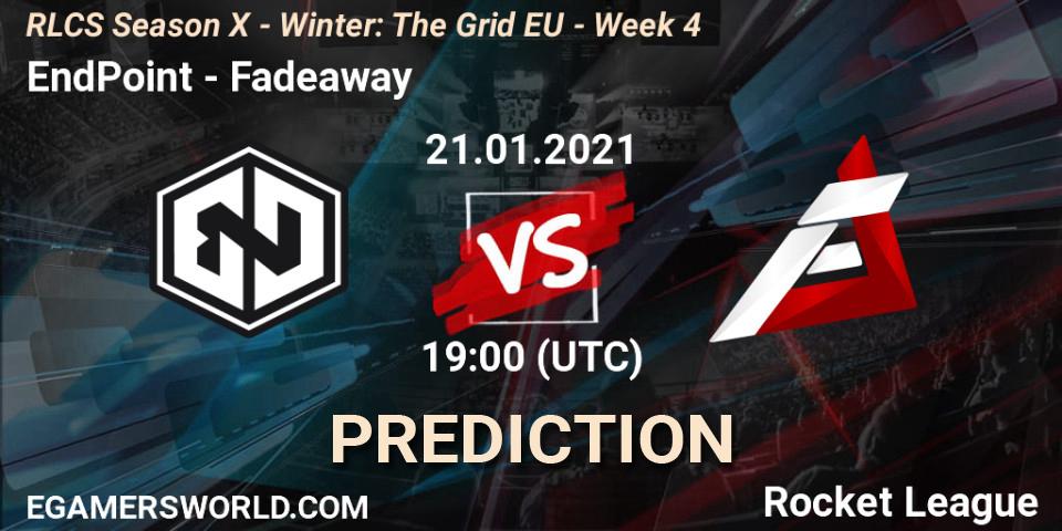 EndPoint vs Fadeaway: Betting TIp, Match Prediction. 21.01.21. Rocket League, RLCS Season X - Winter: The Grid EU - Week 4