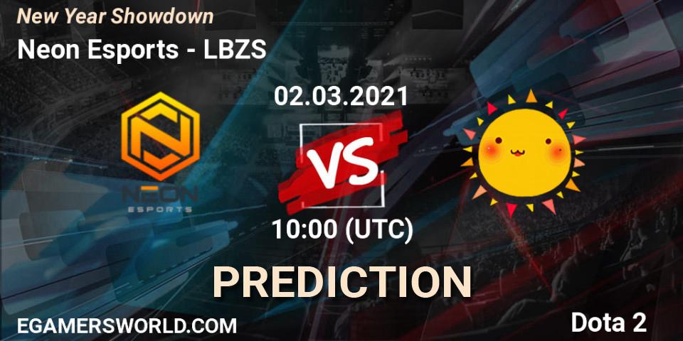Neon Esports vs LBZS: Betting TIp, Match Prediction. 02.03.2021 at 10:09. Dota 2, New Year Showdown