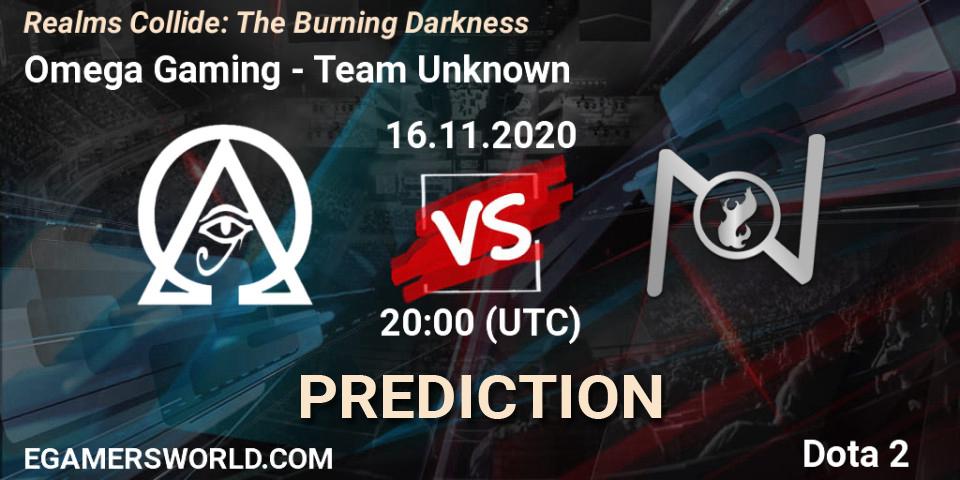 Omega Gaming vs Team Unknown: Betting TIp, Match Prediction. 16.11.20. Dota 2, Realms Collide: The Burning Darkness