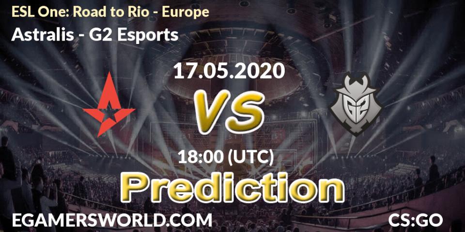 Astralis vs G2 Esports: Betting TIp, Match Prediction. 17.05.20. CS2 (CS:GO), ESL One: Road to Rio - Europe