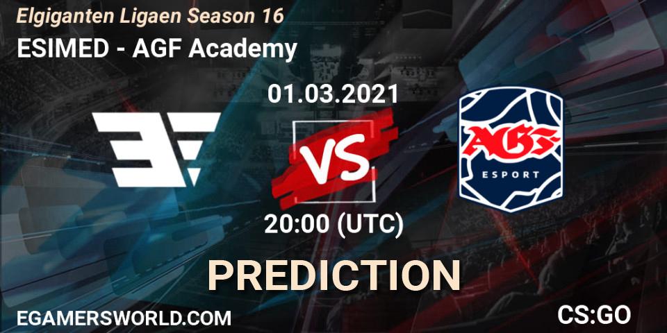 ESIMED vs AGF Academy: Betting TIp, Match Prediction. 01.03.2021 at 20:00. Counter-Strike (CS2), Elgiganten Ligaen Season 16