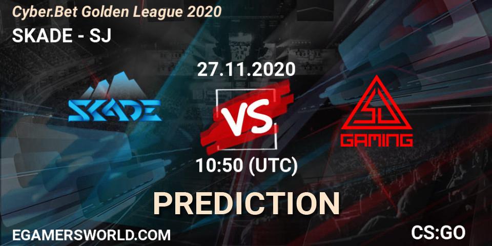 SKADE vs SJ: Betting TIp, Match Prediction. 27.11.2020 at 10:50. Counter-Strike (CS2), Cyber.Bet Golden League 2020