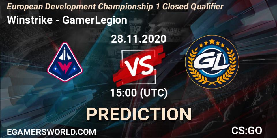 Winstrike vs GamerLegion: Betting TIp, Match Prediction. 28.11.20. CS2 (CS:GO), European Development Championship 1 Closed Qualifier