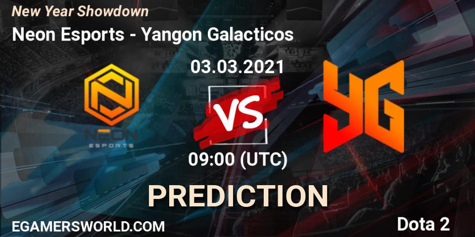 Neon Esports vs Yangon Galacticos: Betting TIp, Match Prediction. 03.03.2021 at 09:24. Dota 2, New Year Showdown