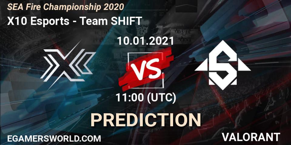 X10 Esports vs Team SHIFT: Betting TIp, Match Prediction. 10.01.2021 at 11:00. VALORANT, SEA Fire Championship 2020