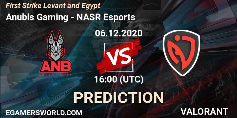 Anubis Gaming vs NASR Esports: Betting TIp, Match Prediction. 06.12.2020 at 16:00. VALORANT, First Strike Levant and Egypt