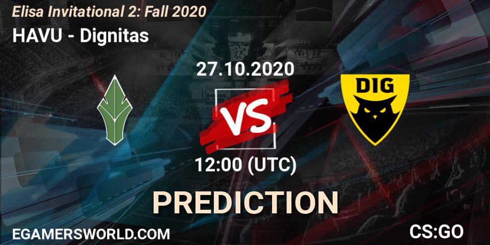 HAVU vs Dignitas: Betting TIp, Match Prediction. 27.10.2020 at 12:00. Counter-Strike (CS2), Elisa Invitational Fall 2020