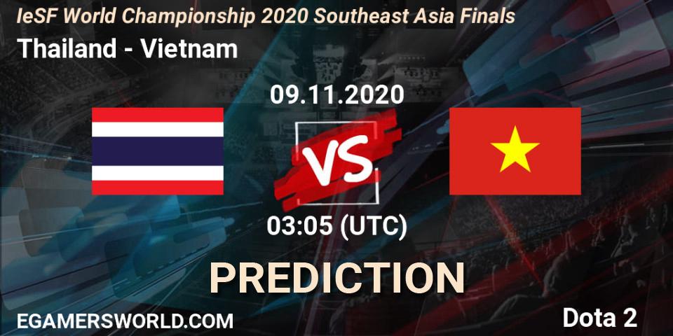 Thailand vs Vietnam: Betting TIp, Match Prediction. 09.11.20. Dota 2, IeSF World Championship 2020 Southeast Asia Finals