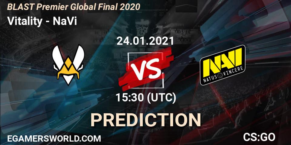 Vitality vs NaVi: Betting TIp, Match Prediction. 24.01.21. CS2 (CS:GO), BLAST Premier Global Final 2020
