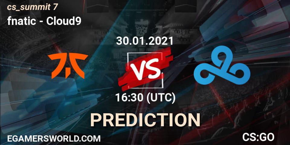 fnatic vs Cloud9: Betting TIp, Match Prediction. 30.01.2021 at 16:35. Counter-Strike (CS2), cs_summit 7