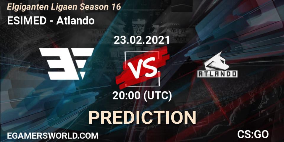 ESIMED vs Atlando: Betting TIp, Match Prediction. 23.02.21. CS2 (CS:GO), Elgiganten Ligaen Season 16