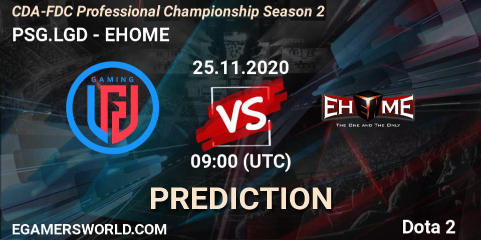 PSG.LGD vs EHOME: Betting TIp, Match Prediction. 25.11.2020 at 09:02. Dota 2, CDA-FDC Professional Championship Season 2