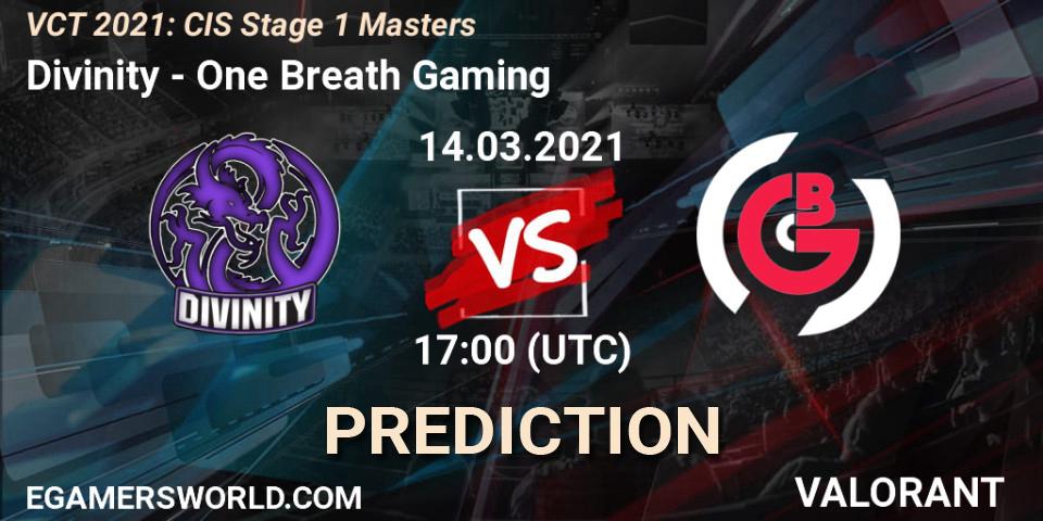 Divinity vs One Breath Gaming: Betting TIp, Match Prediction. 14.03.21. VALORANT, VCT 2021: CIS Stage 1 Masters