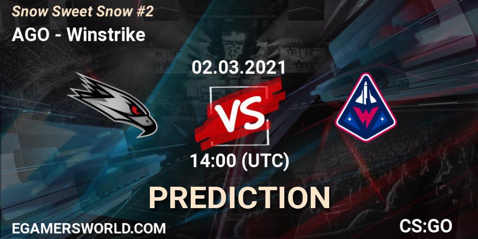 AGO vs Winstrike: Betting TIp, Match Prediction. 02.03.21. CS2 (CS:GO), Snow Sweet Snow #2