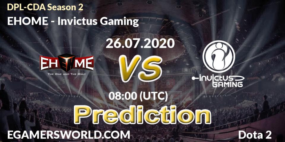 EHOME vs Invictus Gaming: Betting TIp, Match Prediction. 26.07.20. Dota 2, DPL-CDA Professional League Season 2