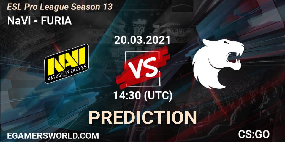 NaVi vs FURIA: Betting TIp, Match Prediction. 20.03.21. CS2 (CS:GO), ESL Pro League Season 13
