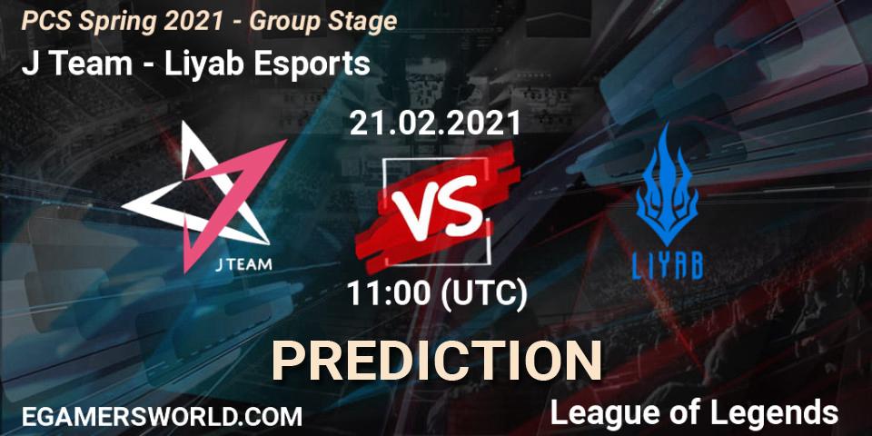 J Team vs Liyab Esports: Betting TIp, Match Prediction. 21.02.2021 at 11:00. LoL, PCS Spring 2021 - Group Stage