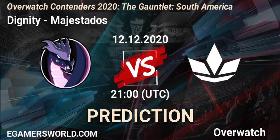 Dignity vs Majestados: Betting TIp, Match Prediction. 12.12.2020 at 21:30. Overwatch, Overwatch Contenders 2020: The Gauntlet: South America