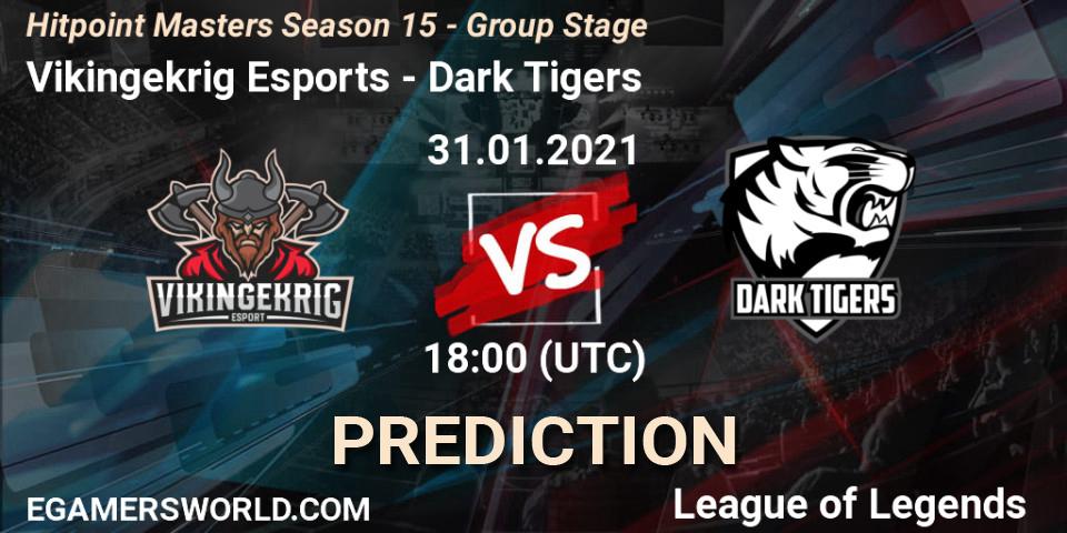 Vikingekrig Esports vs Dark Tigers: Betting TIp, Match Prediction. 31.01.2021 at 18:00. LoL, Hitpoint Masters Season 15 - Group Stage