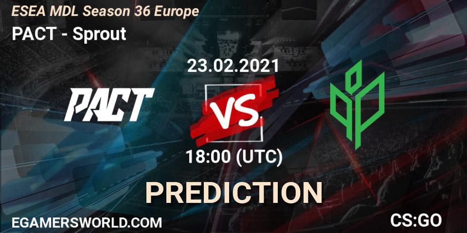 PACT vs Sprout: Betting TIp, Match Prediction. 12.03.21. CS2 (CS:GO), MDL ESEA Season 36: Europe - Premier division
