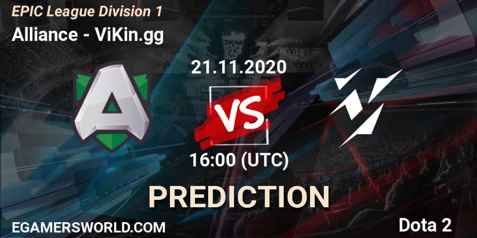 Alliance vs ViKin.gg: Betting TIp, Match Prediction. 21.11.20. Dota 2, EPIC League Division 1