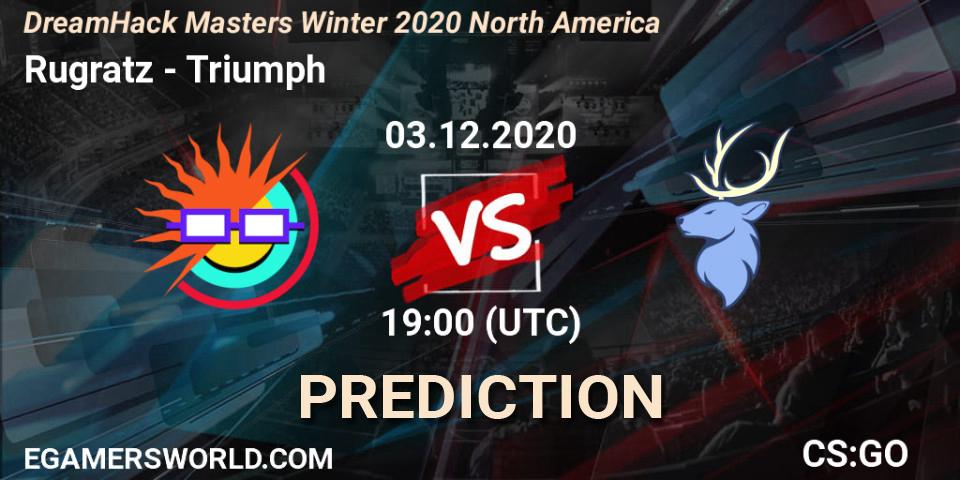 Rugratz vs Triumph: Betting TIp, Match Prediction. 03.12.20. CS2 (CS:GO), DreamHack Masters Winter 2020 North America