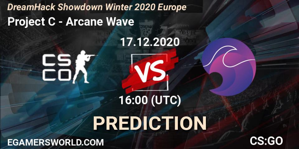 Project C vs Arcane Wave: Betting TIp, Match Prediction. 17.12.2020 at 13:00. Counter-Strike (CS2), DreamHack Showdown Winter 2020 Europe