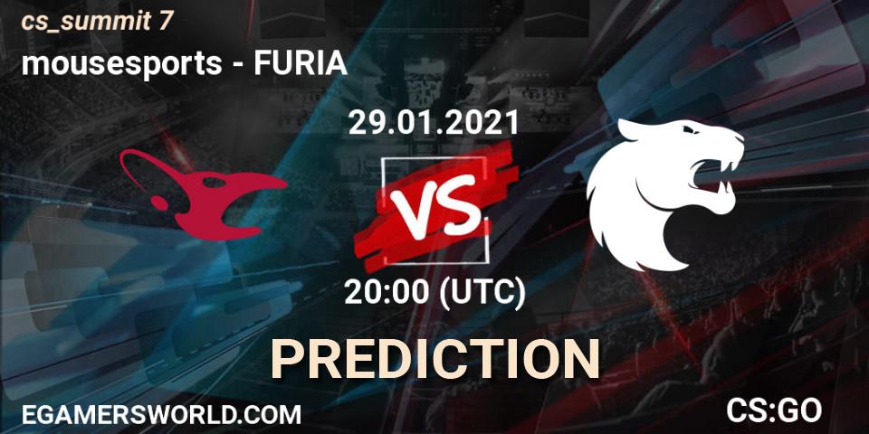 mousesports vs FURIA: Betting TIp, Match Prediction. 29.01.21. CS2 (CS:GO), cs_summit 7