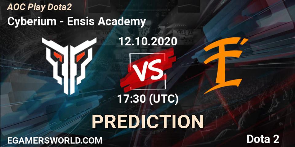 Cyberium Seed vs Ensis Academy: Betting TIp, Match Prediction. 12.10.2020 at 19:00. Dota 2, AOC Play Dota2